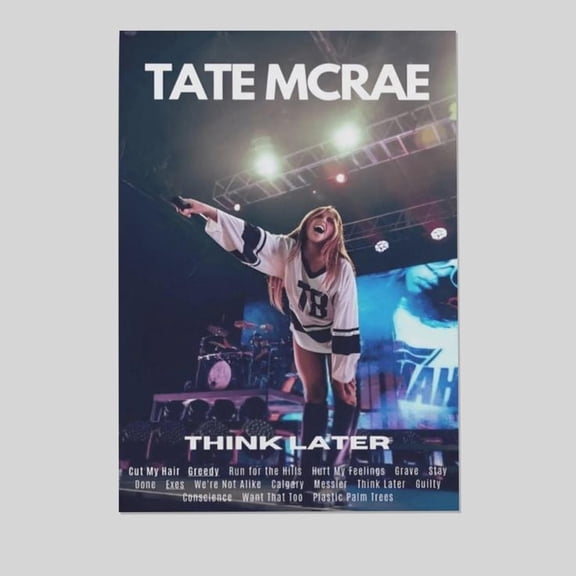 Tate McRae THINK LATER Posters & Prints on Canvas Wall Art Poster for Room Decor - Poster Unframed