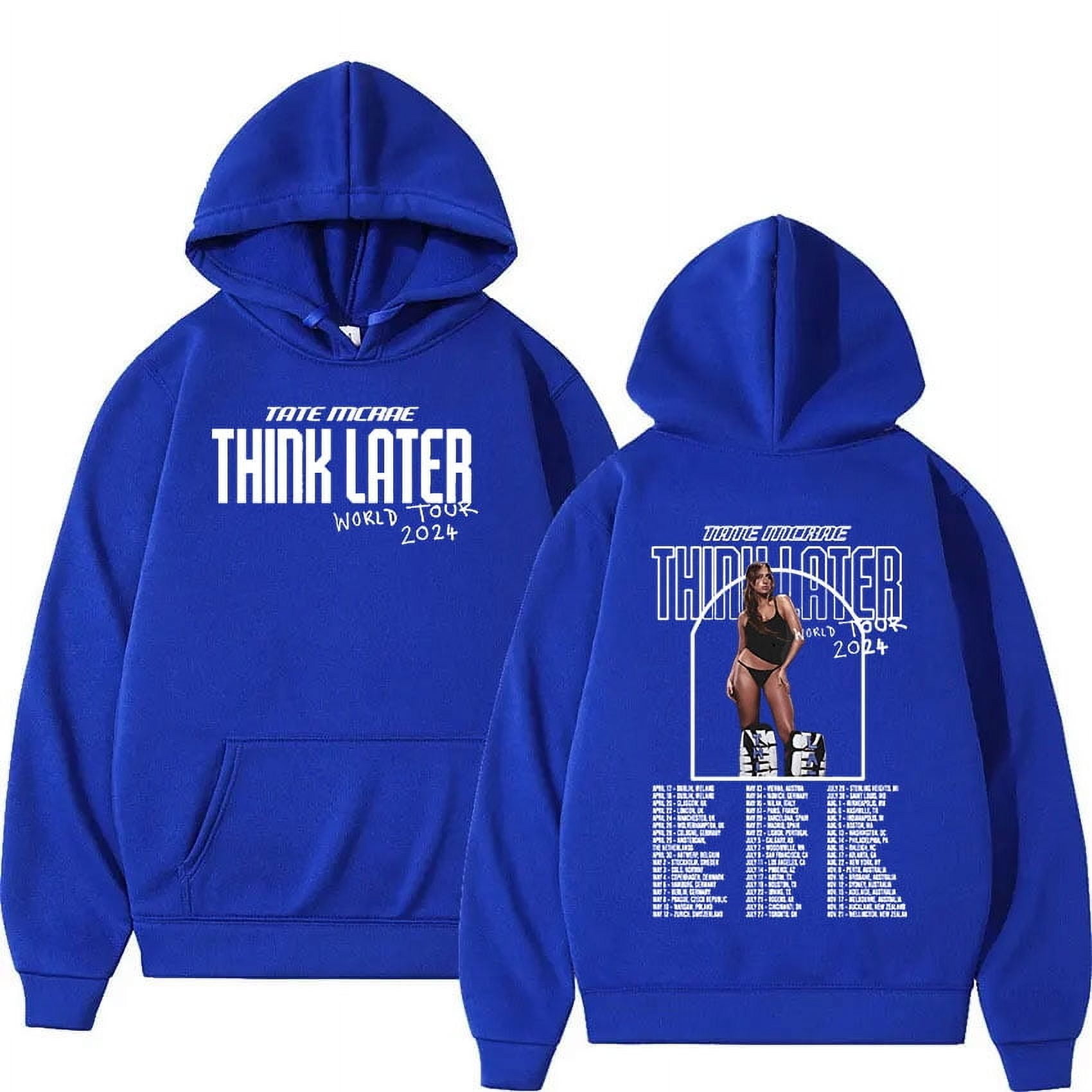 Tate McRae The Think Later World Tour 2024 Concert Hoody Men Women Casual Fashion Retro