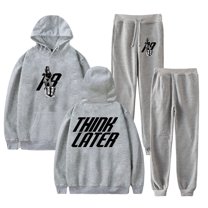 Tate McRae Think Later Hoodie Jogger Pants Two Piece Set Sweatshirt Sweatpants 2024 Tour Merch Men Women's Set