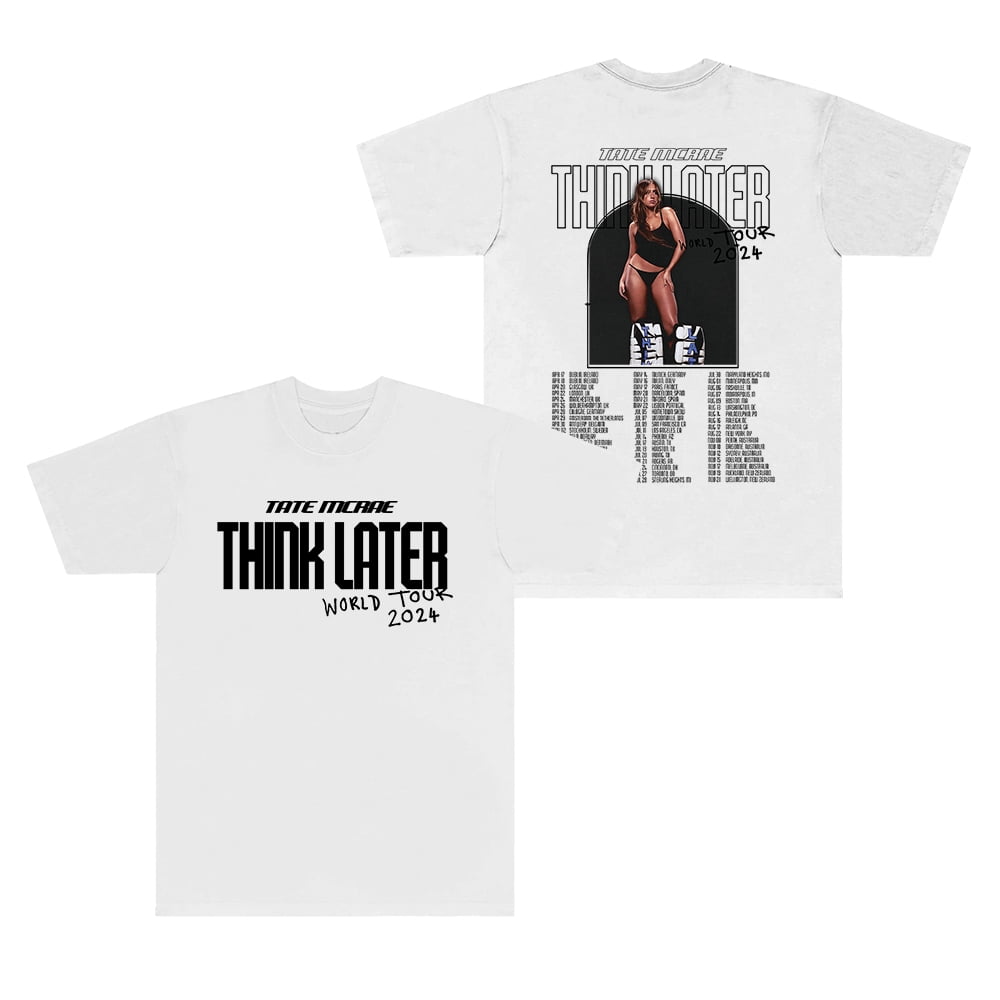 Tate McRae Tシャツ Tate McRae T-Shirt 2024 Think Later World Tour Merch Cosplay