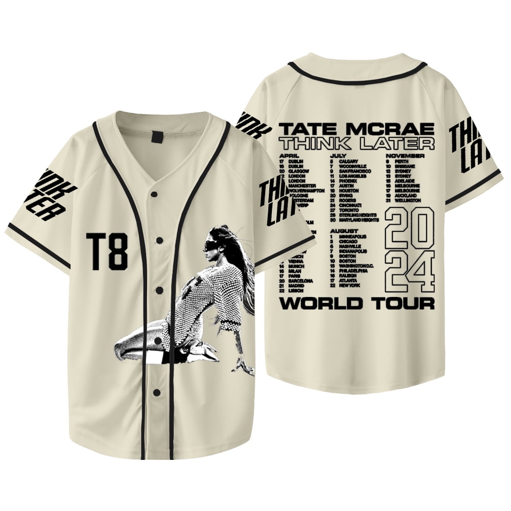 Tate McRae Think Later World Tour Merch Jersey Women Men Fashion Casual ...