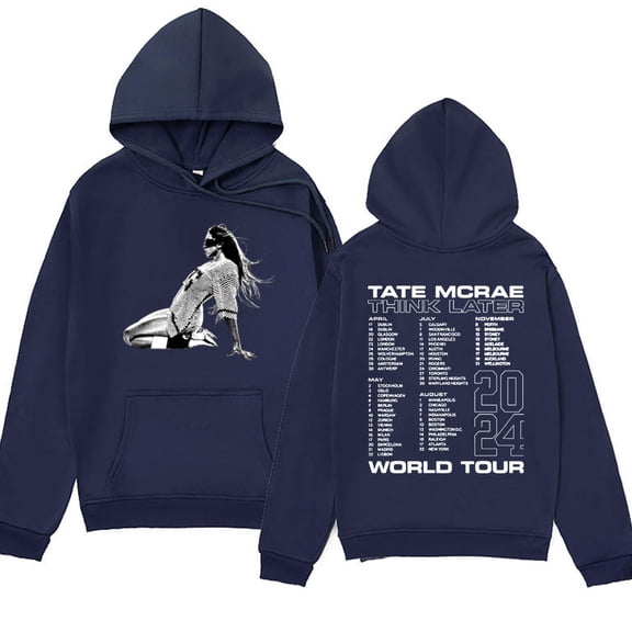 Tate McRae Tour Album Print Hoodie Rapper 2025 Men Vintage Harajuku Fleece Sweatshirt Hip Hop Pullover unisex y2k streetwear