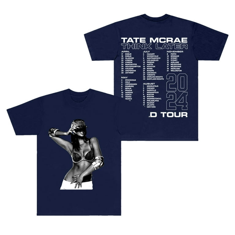 Tate McRae Vintage T-shirts Think Later World Tour Merch Tee Tate McRae Vintage T-shirts Think Later World Tour Merch Tee