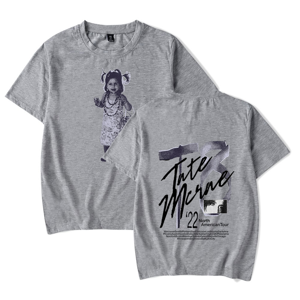 Tate Mcrae Baby T8 North America Tour Merch T-shirt Short Sleeve New ...