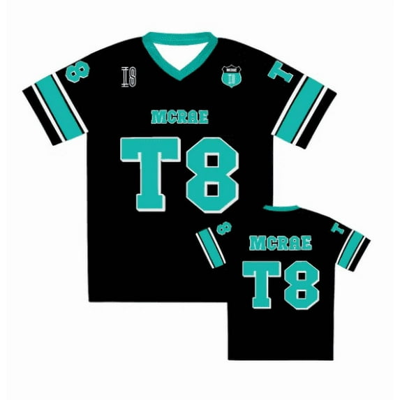 Tate Mcrae Football Jersey 2025 Miss Possessive Tour Tshirt Short Sleeve Vneck Tshirt Men/women Novelty Top