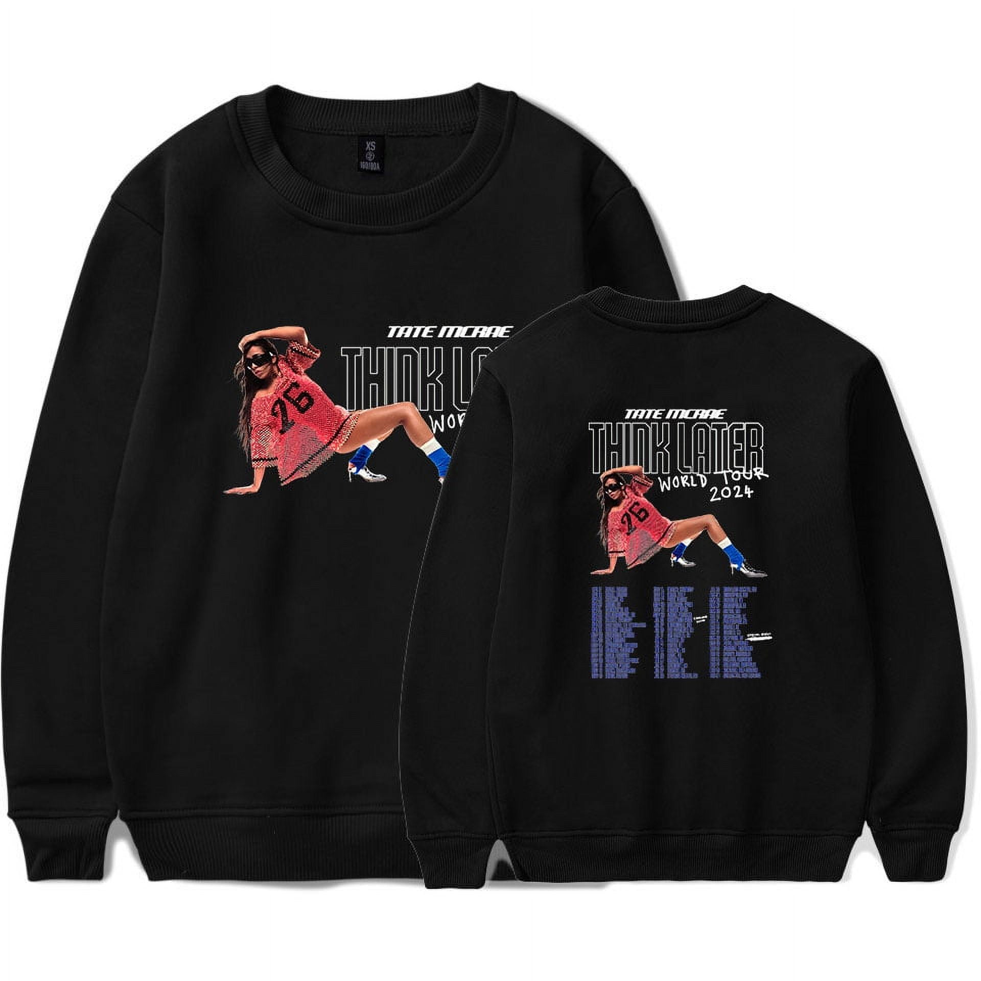 テイトマクレー TATE McRAE T8 ワールドツアー 2024 スウェット Tate McRae Merch T8 mcrae sweatshirt 2024 Think Later World