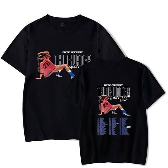 Tate Mcrae Merch Think Later World Tour T-shirt Women Men Casual Fashion Retro Tee