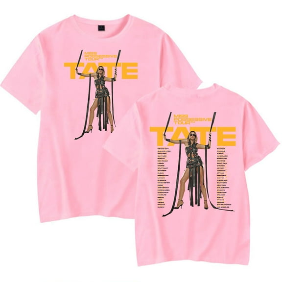 Tate Mcrae Miss Possessive Tour Tee Women Men Short Sleeve Crewneck T-shirt Fashion Tops