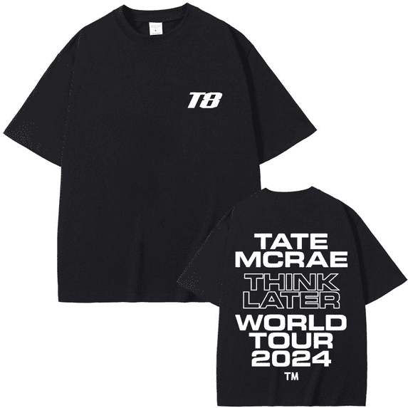 Tate Mcrae T8 Graphic T Shirt Men Women Fashion Vintage Trend T-shirt Summer Men Casual Boy Crewneck Short Sleeve