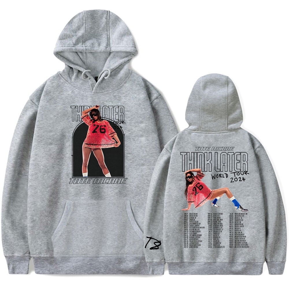 Tate McRae Merch Think later World Tour 2024 Hoodies Popular