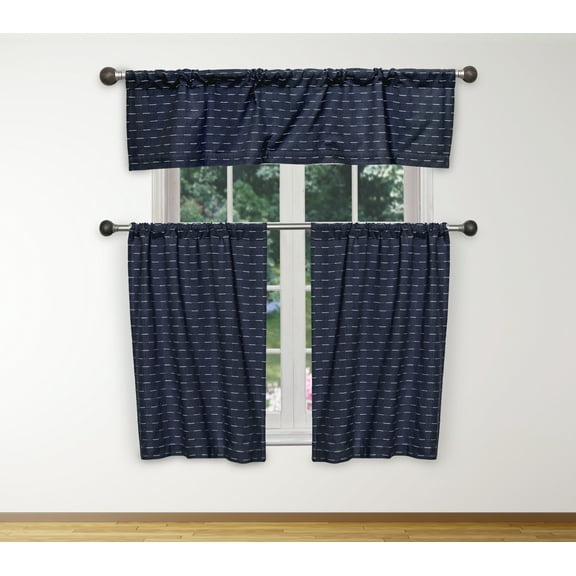 Tate Solid Cotton Kitchen Curtain & Tier Set
