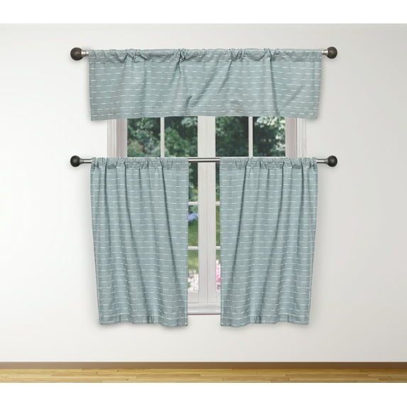 Tate Solid Cotton Kitchen Curtain & Tier Set