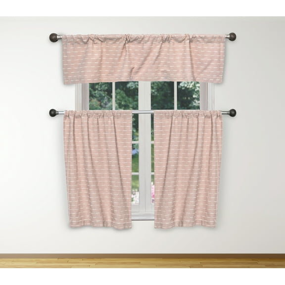 Tate Solid Kitchen Curtain & Tier Set