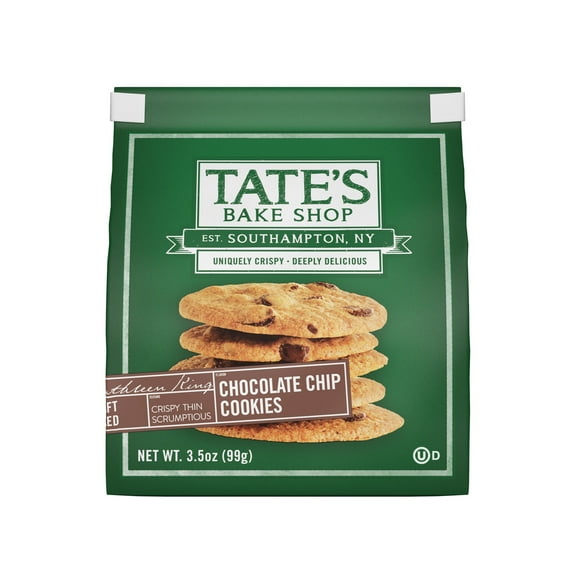 Tate's Bake Shop Chocolate Chip Cookies, 3.5 oz Thin & Crispy Delight