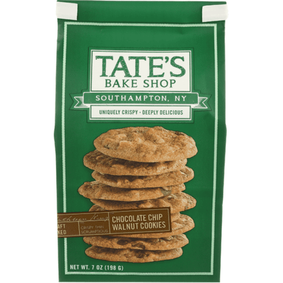 Tate's Bake Shop Chocolate Chip Walnut Cookies 7 oz - Pack of 2