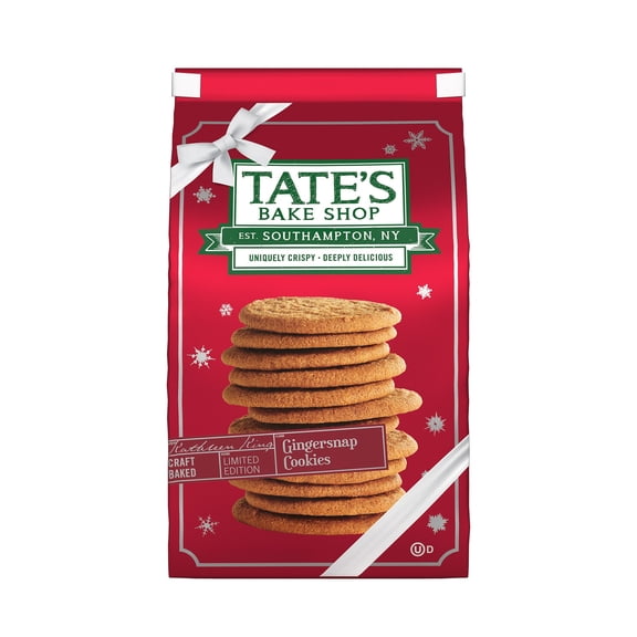 Tate's Bake Shop Gingersnap Cookies, Limited Edition Holiday Cookies, 6.5 oz