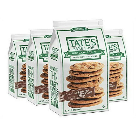 Tate's Bake Shop Thin & Crispy Cookies, Gluten Free Chocolate Chip, 7 Oz, 4Count