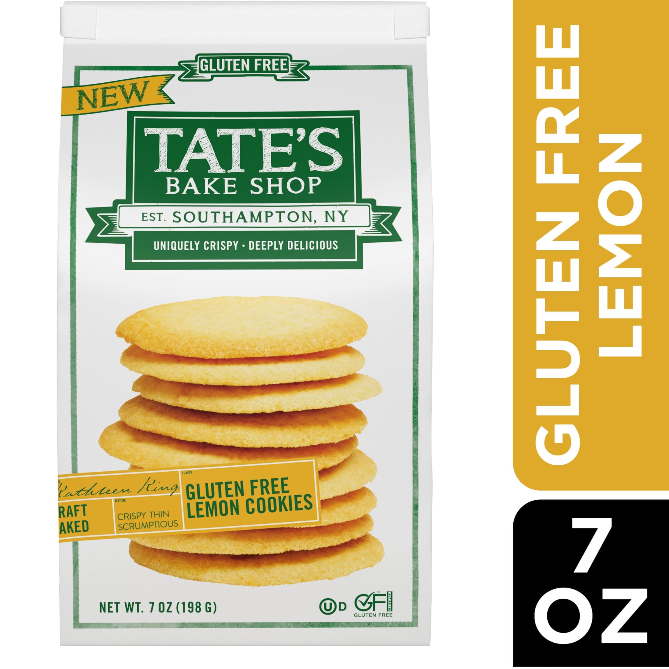 Tate's Bake Shop Gluten Free Lemon Cookies, Gluten Free Cookies, 7 oz
