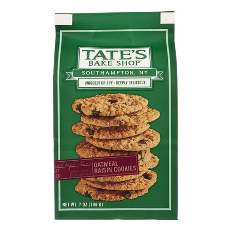 Tate's Bake Shop Oatmeal Raisin Cookies - Case Of 12 - 7 Oz
