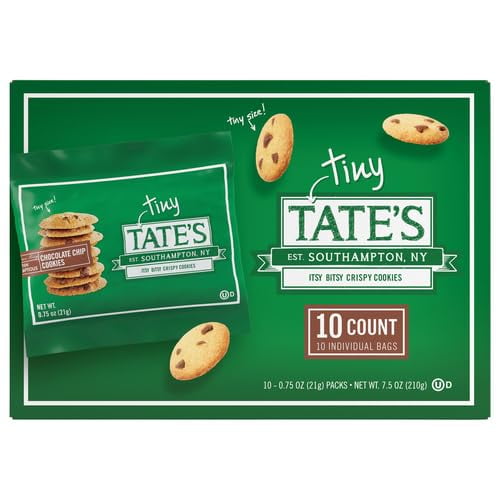 Tate's Bake Shop Tiny Chocolate Chip Cookies, 10 Snack Packs