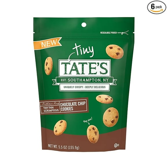 Tate's Bake Shop Tiny Chocolate Chip Cookies, 5.5 oz ( Pack of 2 )