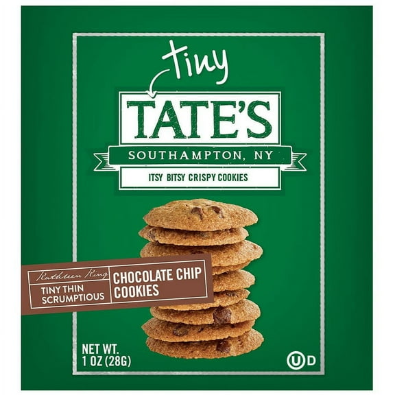 Tate's Bake Shop Tiny Tate's Chocolate Chip Cookies 1.0 oz Pack of 2