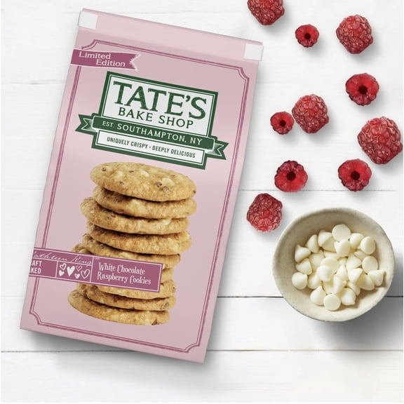 Tate's Bake Shop White Chocolate Raspberry Cookies, Limited Edition, 19.5 oz