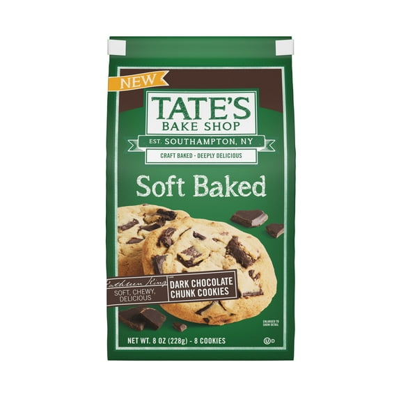 Tate's Bake ShopEGSC&nbsp;Soft Baked Cookies, Dark Chocolate Chunk, 8 oz