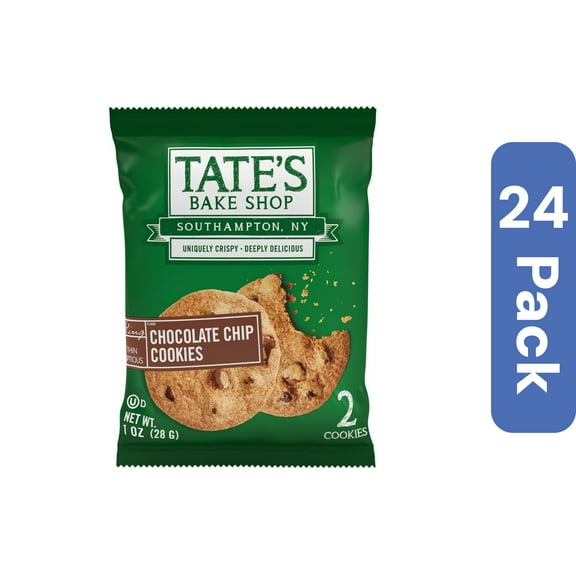 Tate's Cookie Chocolate Chip 2-Pack 1 oz (Pack Of 24)
