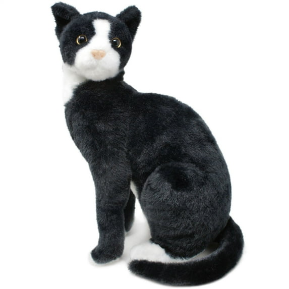 Tate the Tuxedo Cat | 14 Inch Stuffed Animal Plush Black and White Kitten | By TigerHart Toys