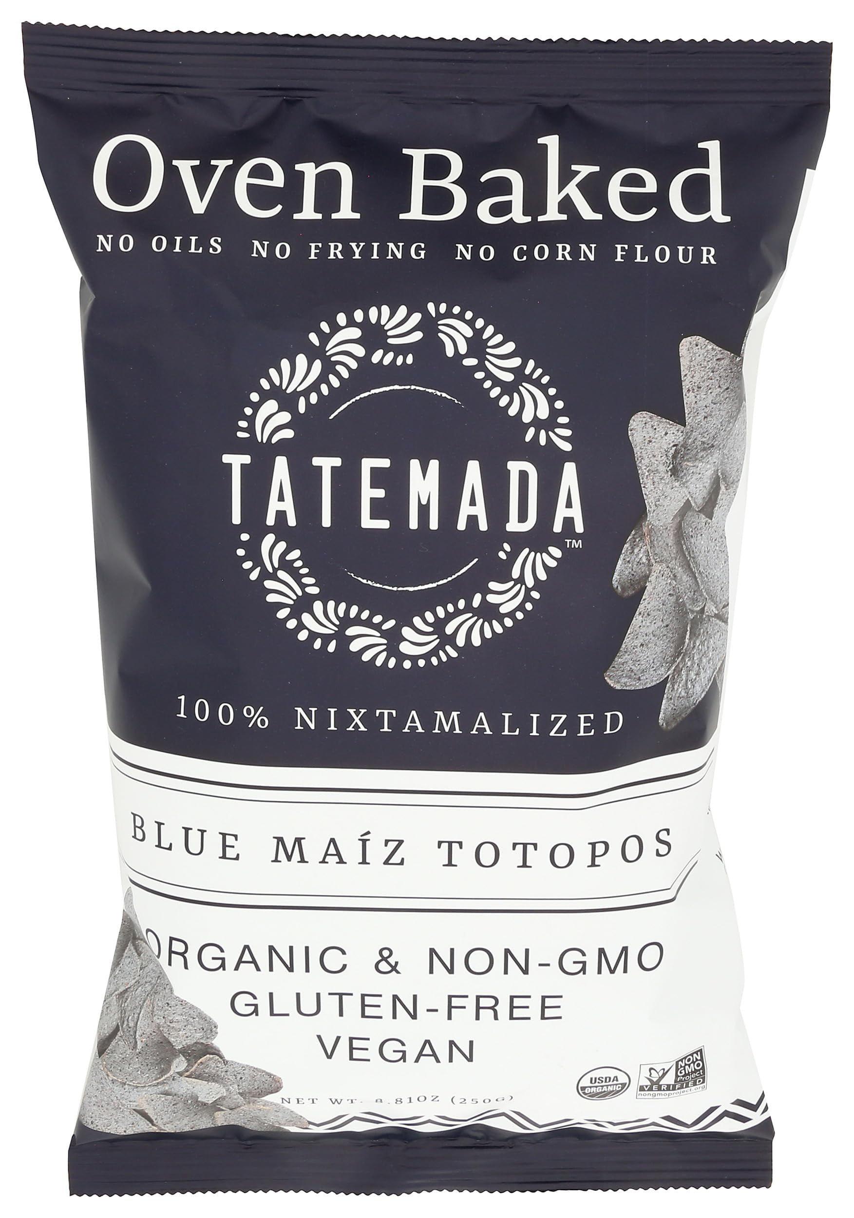 Tatemada Tortilla Chips Maiz Totopos 250 g (Pack of 6)