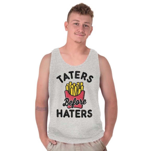 Taters Before Haters French Fries Plus Size Graphic Tank Top Brisco Brands 3X