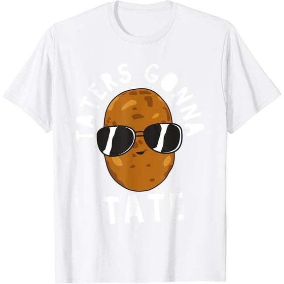 Taters Gonna Tate Funny Potato Tater Tot Foodie T-Shirt100% cotton