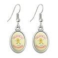 thumbnail image 1 of Taters Not Haters Tots Funny Humor Novelty Dangling Drop Oval Charm Earrings, 1 of 4