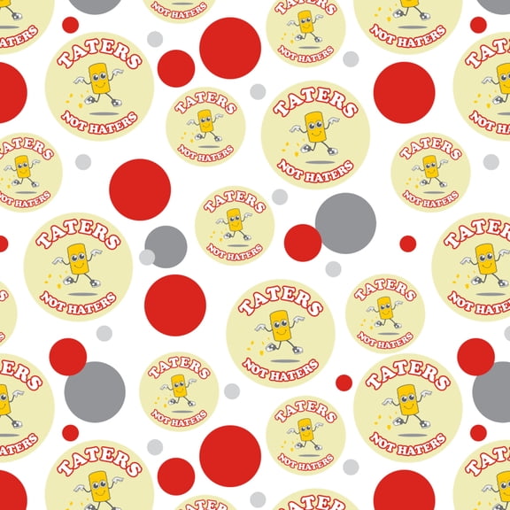 Taters Not Haters Tots Funny Humor Premium Gift Wrap Wrapping Paper Roll