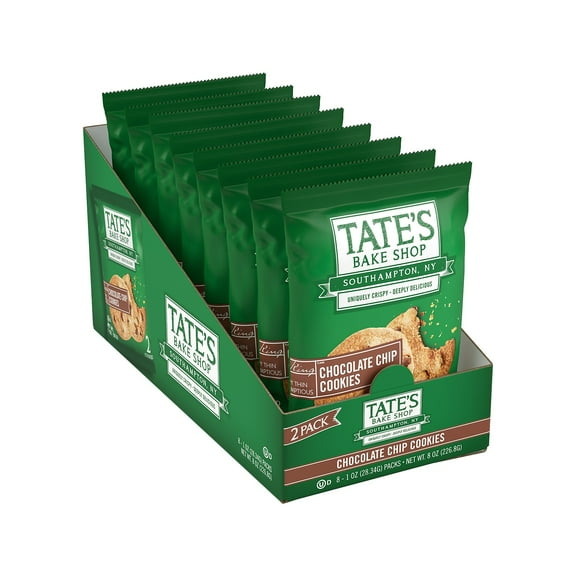 Tates Bake Shop TAE07134 1 oz Chocolate Chip Cookies Snack Packs - 16 Count