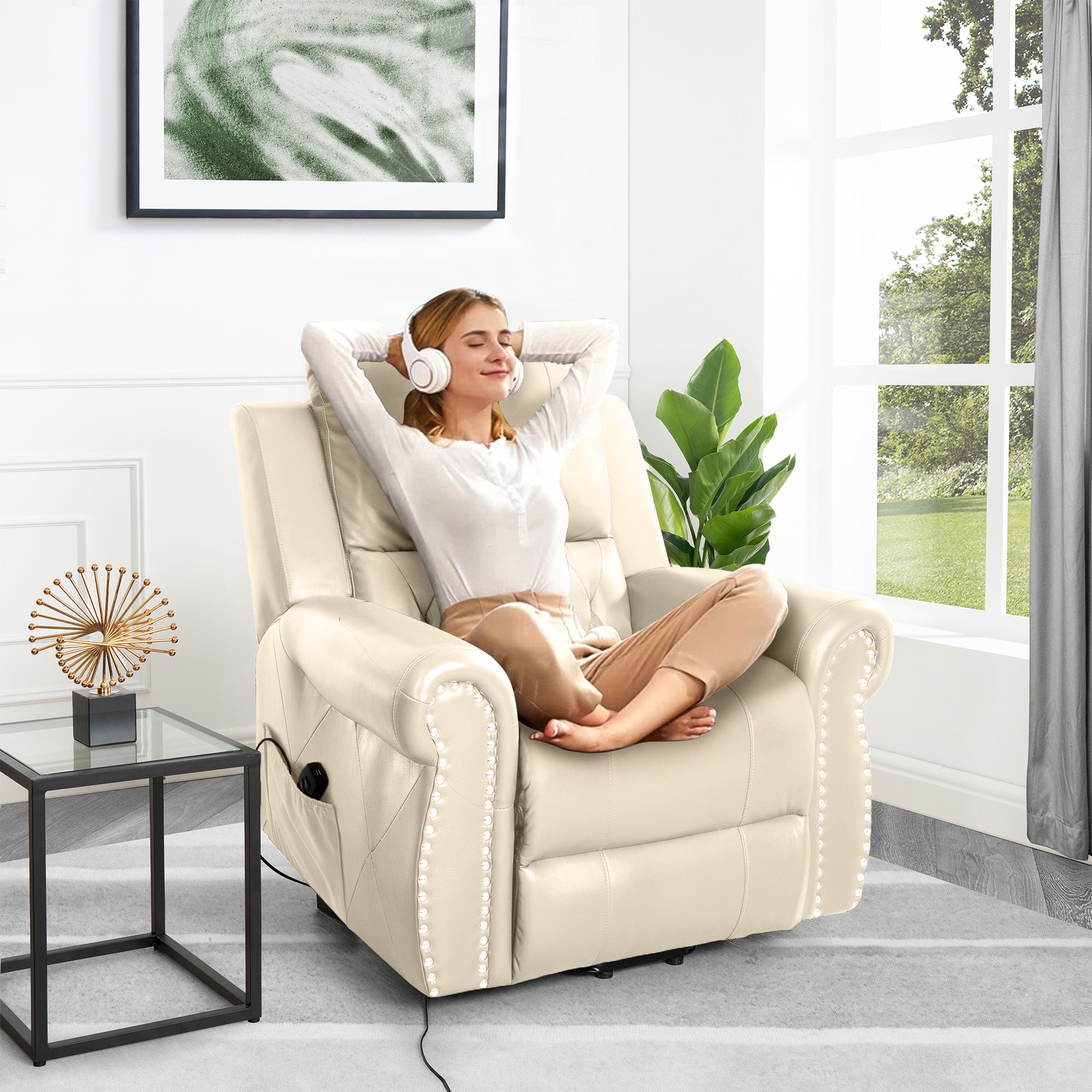 Naomi Home Tatiana Luxury Electric Lift Recliner Chair, Big & Tall