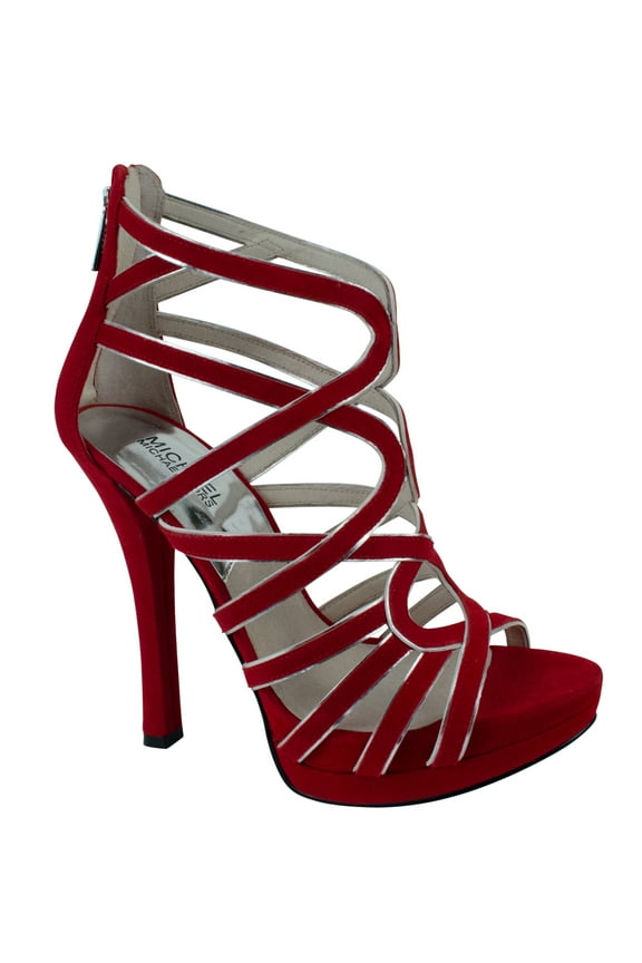 Tatianna Platform Women US 9 Red Open Toe Platform Heel