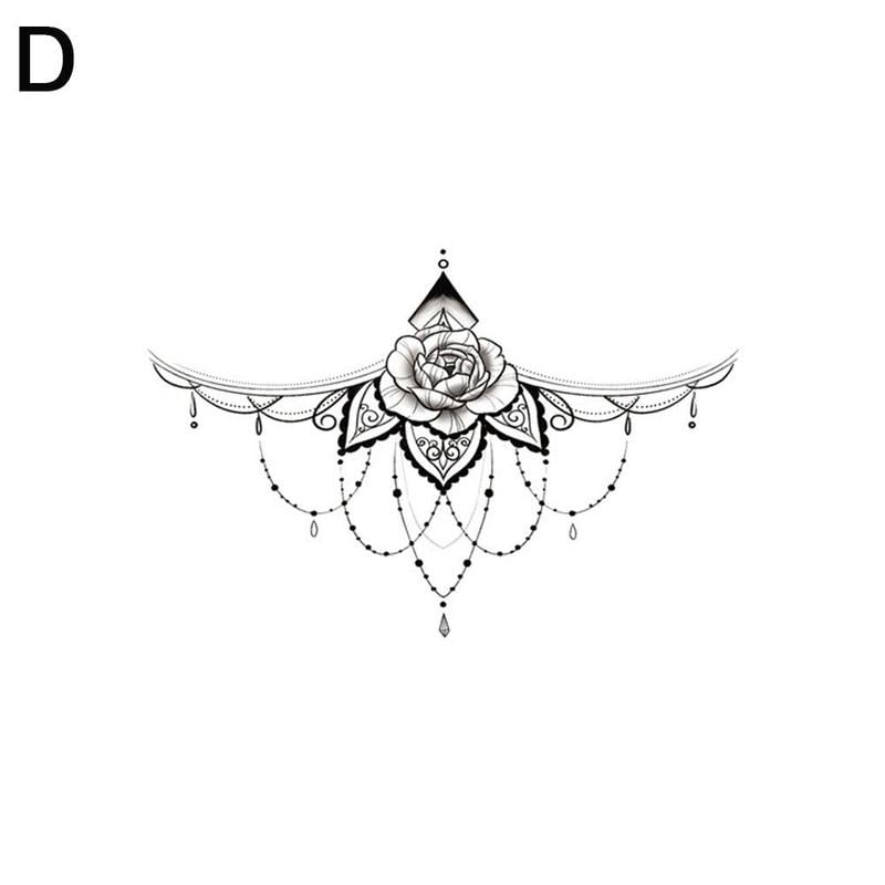 Tatoo Temporary Stickers Jewelry Joker Under Breast Tattoo Fake Women