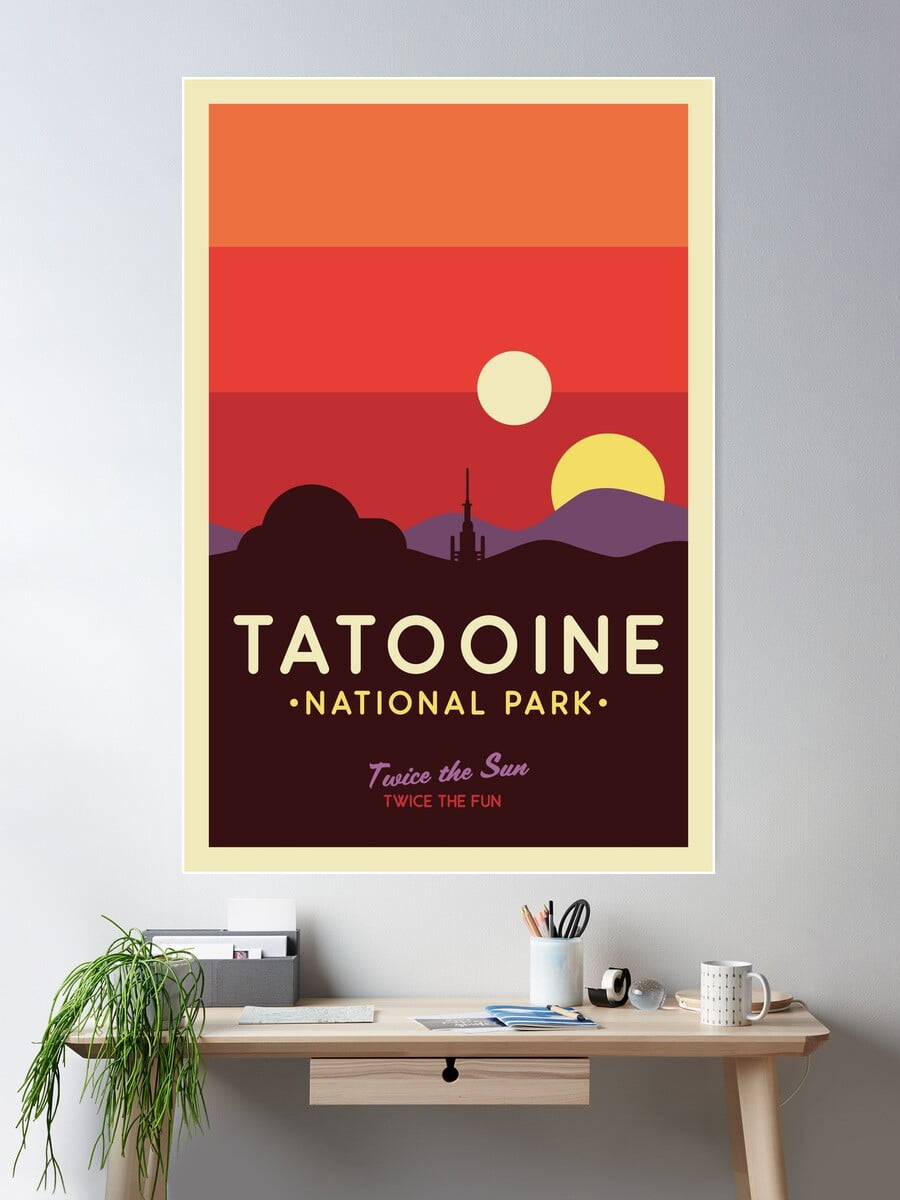 Tatooine National Park Poster Poster Wall Art, Modern Wall Decor For ...