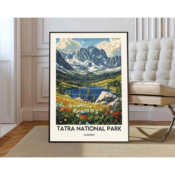 Tatra Mountains National Park Poster, Unframed Paper Poster 8x10in