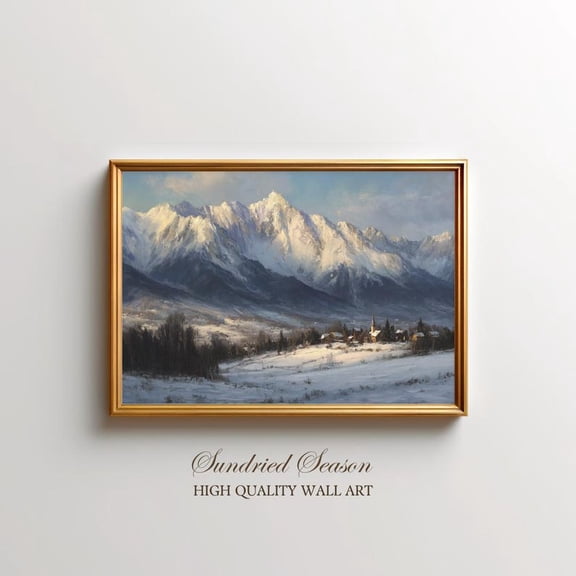 Tatra Mountains Winter Landscape Snowy Alpine Village Peaceful Eastern