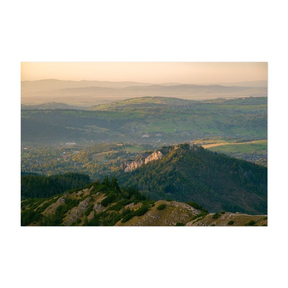 Tatras View, Zakopane 02 - Zakopane Małopolskie Poland Photography Landscape Mountain Nature Scenic Rural Autumn Sunset Unframed Wall Art Print 4 x 6 inches