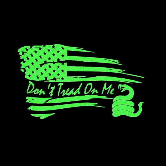Tattered Flag with DTOM Snake Live Free or Die Vinyl Decal Sticker UV & Waterproof Bumper Window Laptop Automotive Water Bottle Gift accessories – LIME GLOW 11"