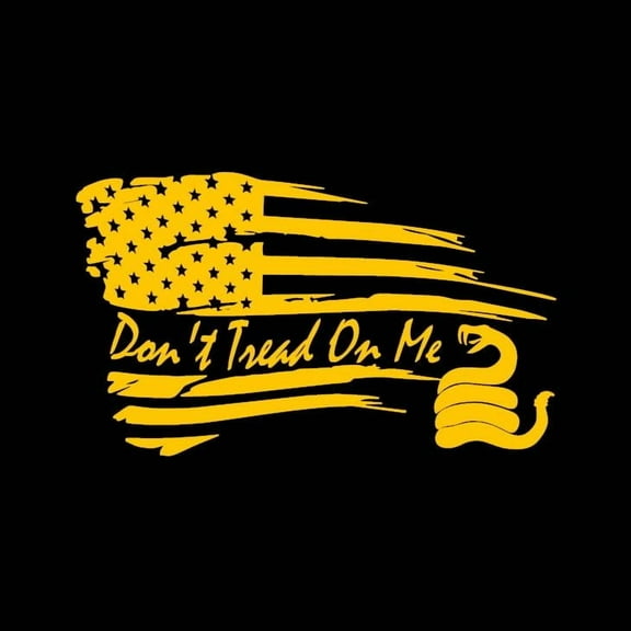 Tattered Flag with DTOM Snake Live Free or Die Vinyl Decal Sticker UV & Waterproof Bumper Window Laptop Automotive Water Bottle Gift accessories – YELLOW 11"