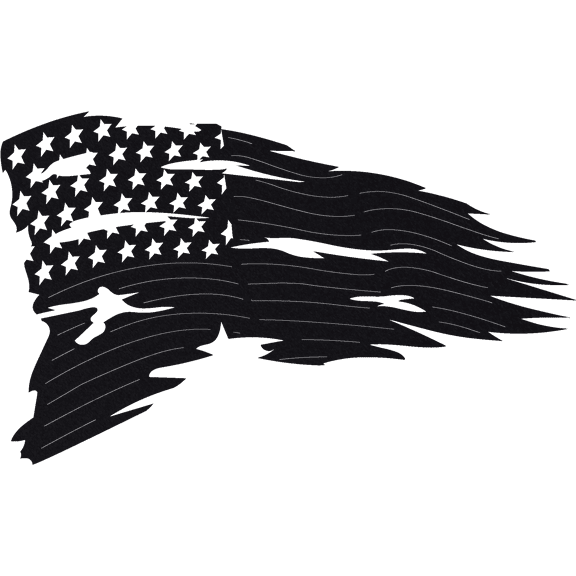 Tattered Flag - Metal Wall Art