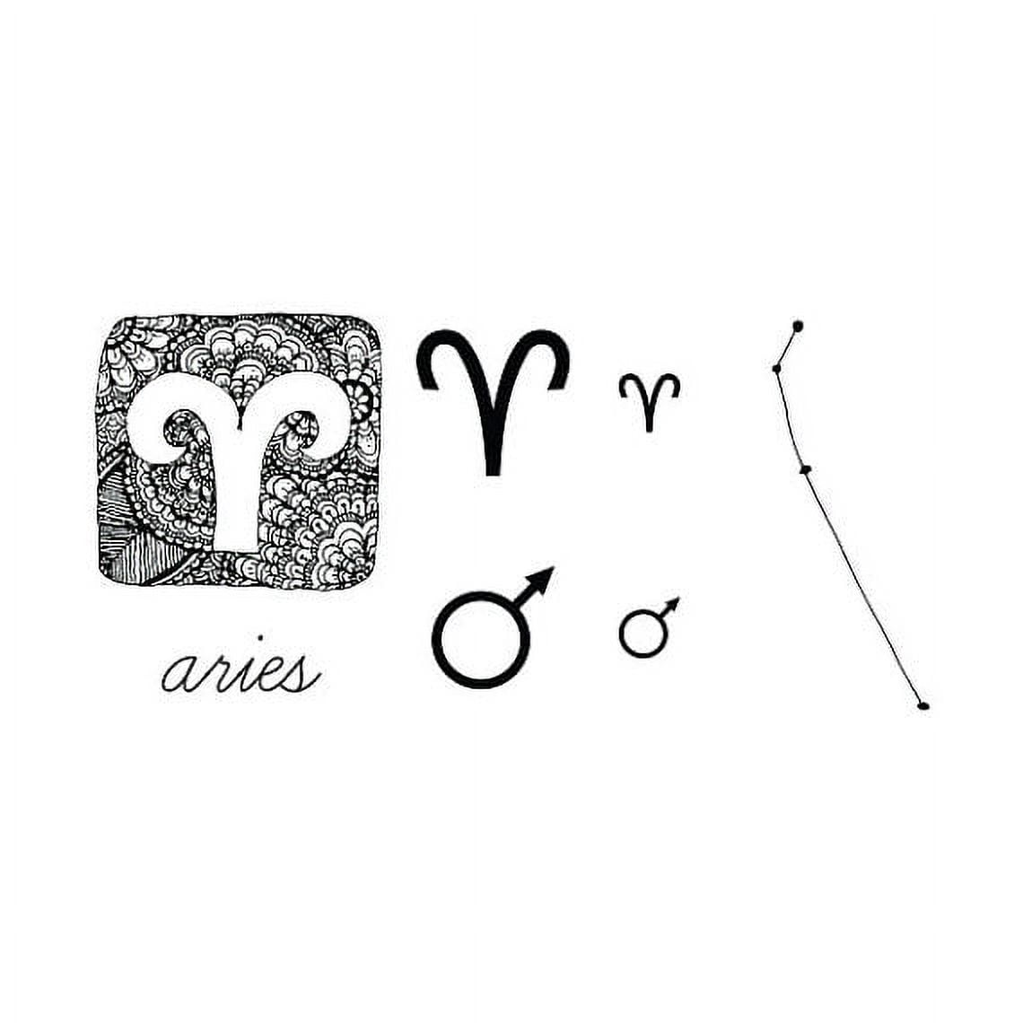 Tattify Astrology Temporary Tattoos - Aries (Set of 14) - Walmart.com