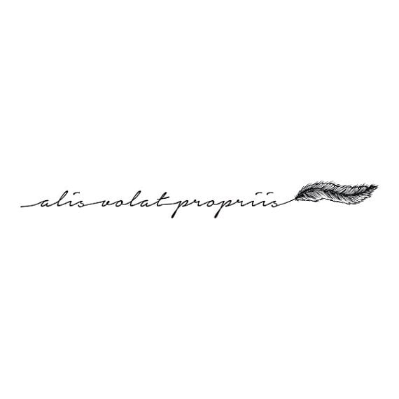 Tattify She Flies Latin Quote Temporary Tattoo - Winged (Set of 2) - Walmart.com