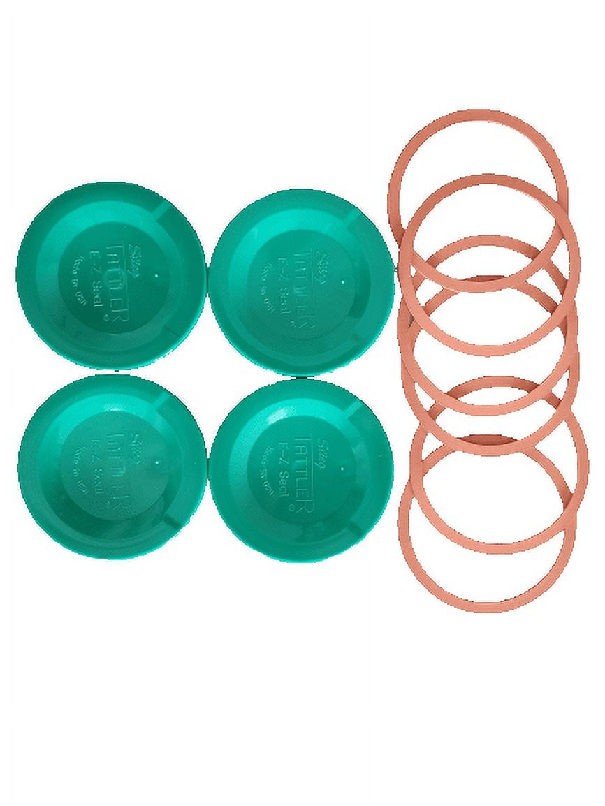 Tattler EZ Seal Reusable Canning Lids 100 Bulk Wide Mouth Lids + 100