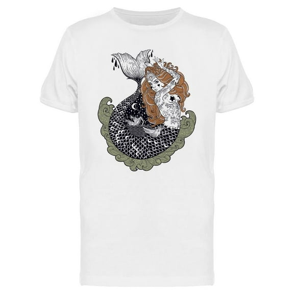 Tattoed Mermaid  T-Shirt Men -Image by Shutterstock, Male XX-Large